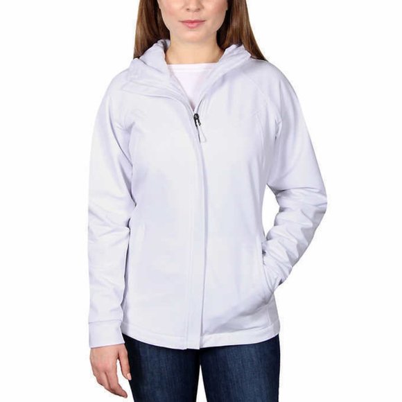 Kirkland Signature Jackets & Blazers - Kirkland Signature Ladies' Water-Repellent Wind Resistant Softshell Jacket White